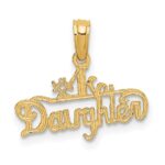 14K #1 DAUGHTER Charm