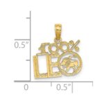 14K 100% LEO Zodiac Charm - Image 3