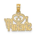 14K I HEART MY DEPUTY Charm - Image 4
