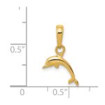 14K Mini Dolphin Pendant - Image 3