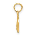 14K Textured Alligator Pendant - Image 2