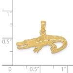 14K Textured Alligator Pendant - Image 3