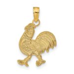 14K Rooster Pendant