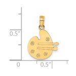 14K Artists Paint Palette and Brushes Charm - Image 3