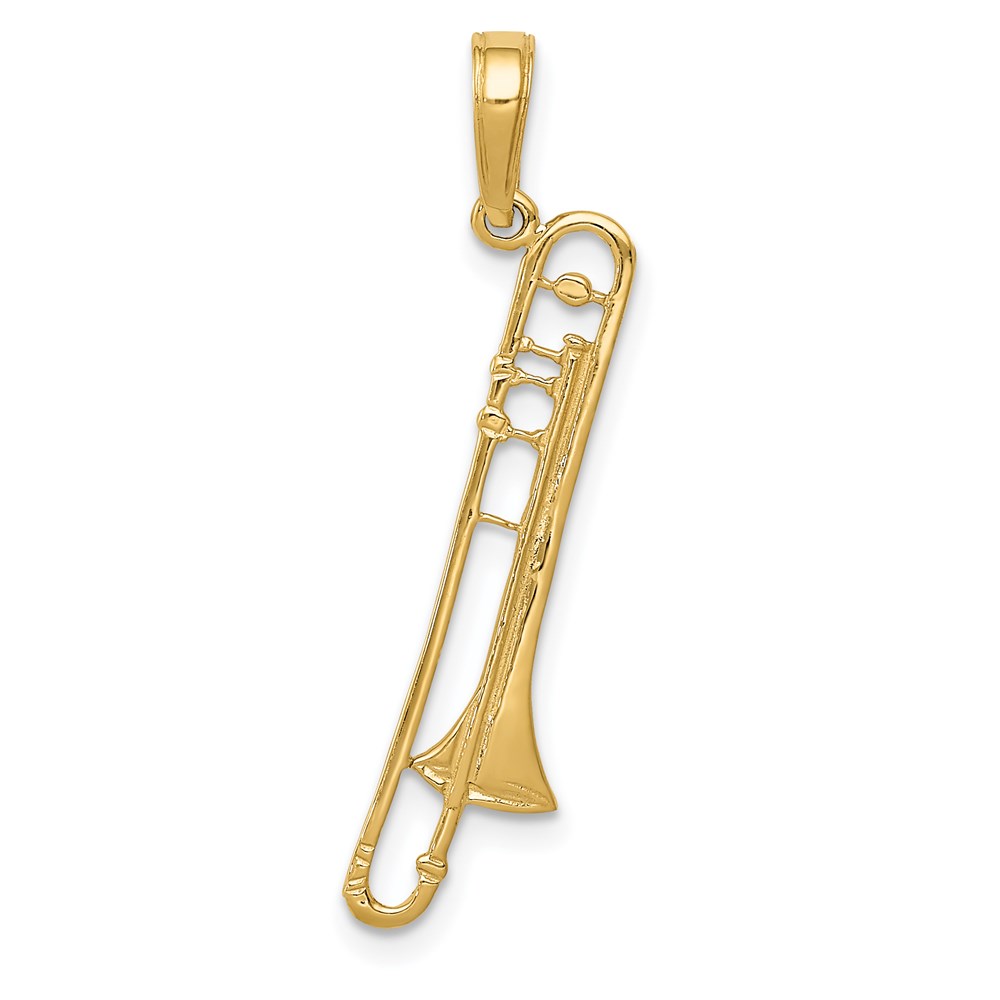D4262.jpg 14K Trombone Pendant - Image 1