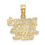 14k Polished  DADDYS LITTLE GIRL Charm - Image 4