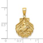 14k Sea Turtle in a Shell Pendant - Image 3