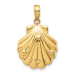 14k Seahorse in a Shell Pendant - Image 4