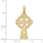 14k Polished Celtic Cross Pendant - Image 3