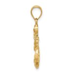 14K Polished Anchor and Chain Pendant - Image 2