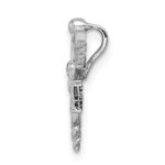 14K White Polished RN Registered Nurse Medical Chain Slide - Image 2