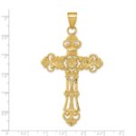 14k Fleur De Lis Large Cross Pendant - Image 3
