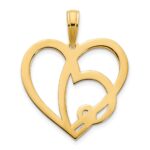 14k  Heart in Heart Pendant - Image 4