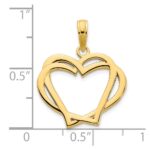 14k  Heart in Heart Pendant - Image 3