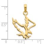 14k Cut-out Flying Eagle Pendant - Image 3