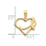 14k Fancy Heart Pendant - Image 3
