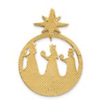 14k Polished Three Wise Men and North Star Chain Slide - Image 4
