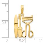 14k Cosmetic Tools Pendant - Image 3