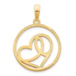14k Heart in Circle Pendant - Image 4