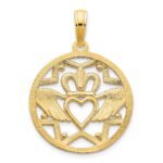14k Claddagh Circle Pendant - Image 4