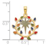 14k Multi-color Epoxy Christmas Lights and North Star Pendant - Image 2