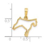 14K Polished Dog Outline Pendant - Image 4