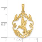 14K Polished Fancy Hummingbird Charm - Image 4
