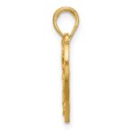 14K Polished Fancy Swirl Filigree Heart Charm - Image 2