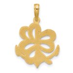 14K Polished Anchor and Clover Charm - Image 4