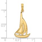 14K Polished Sailboat Charm - Image 3