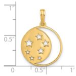 14K Polished Moon and Stars Charm - Image 3