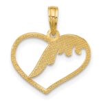 14K Polished Fancy Wing and Heart Charm - Image 4