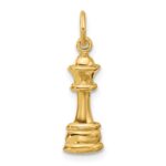 14k Fancy Queen Chess Piece Charm