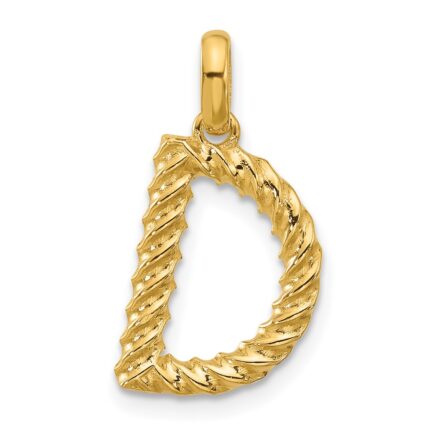14ky Fancy Twist Letter D