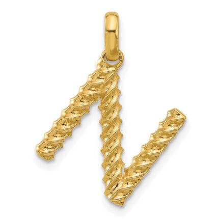 14ky Fancy Twist Letter N