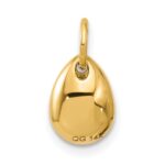 14k 3-D Green Epoxy Fancy Avocado Charm - Image 3