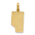 14k Brown Enameled Fancy Chocolate Bar Missing Bite Charm - Image 3