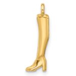 14k Fancy Thigh High Boot Charm - Image 3