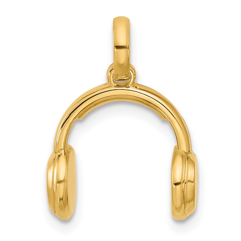 D5704.jpg 14k Fancy Headphones Charm - Image 1