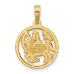 14k Polished Round Sagittarius Pendant - Image 3