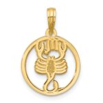 14K Polished Round Scorpio Pendant - Image 3