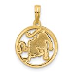 14K Polished Round Leo Pendant - Image 3