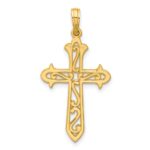 14K Polished Cross Pendant