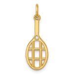 14K Polished Tennis Racket Pendant