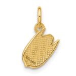 14K Polished Green Enameled Pistachio Pendant - Image 3