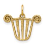 14K Polished Lyre Pendant - Image 3