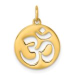 14K Polished Om Hinduism Symbol Pendant