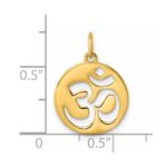 14K Polished Om Hinduism Symbol Pendant - Image 4