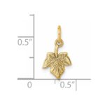 14K Polished Leaf Pendant - Image 4