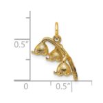 14K Polished Lily of the Valley Pendant - Image 5